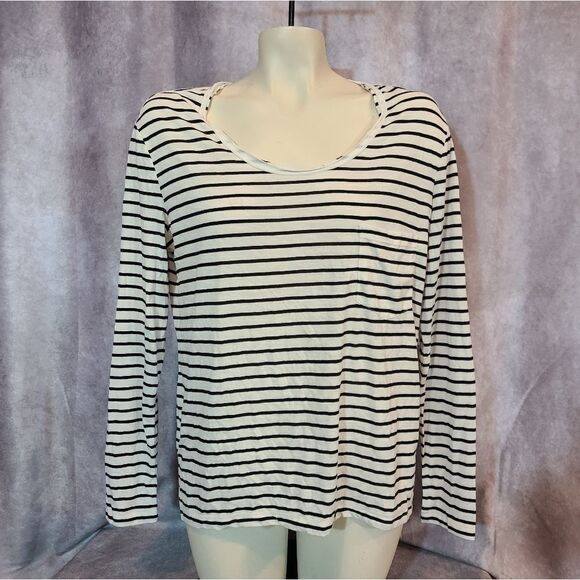 BP Striped Pocket Front Long Sleeve Tee Size Medium - Picture 1 of 4